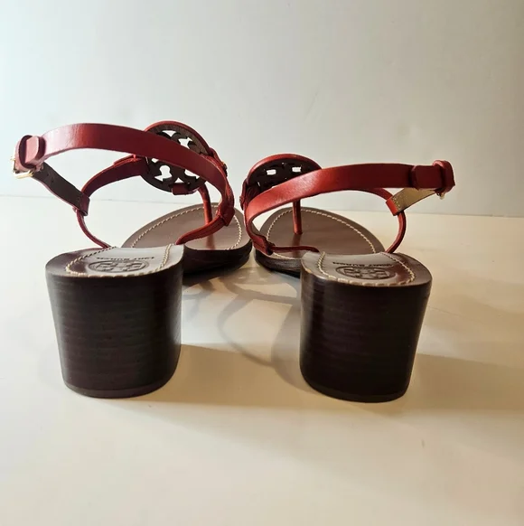 Tory Burch Miller Block Heel Sandals in Bright Samba (Size 9) - Picture 6 of 8